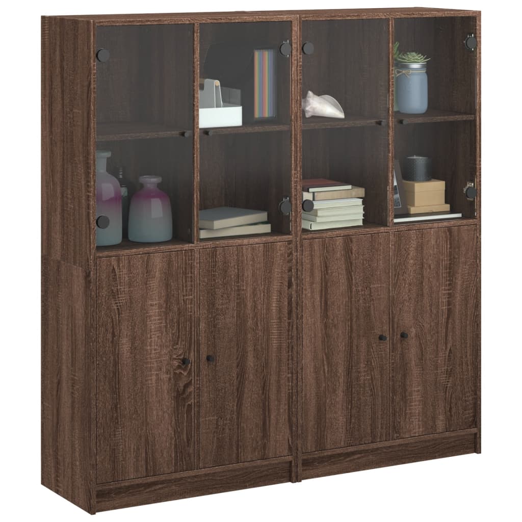 vidaXL Libreria Ante Rovere Marrone 136x37x142 cm in Legno Multistrato
