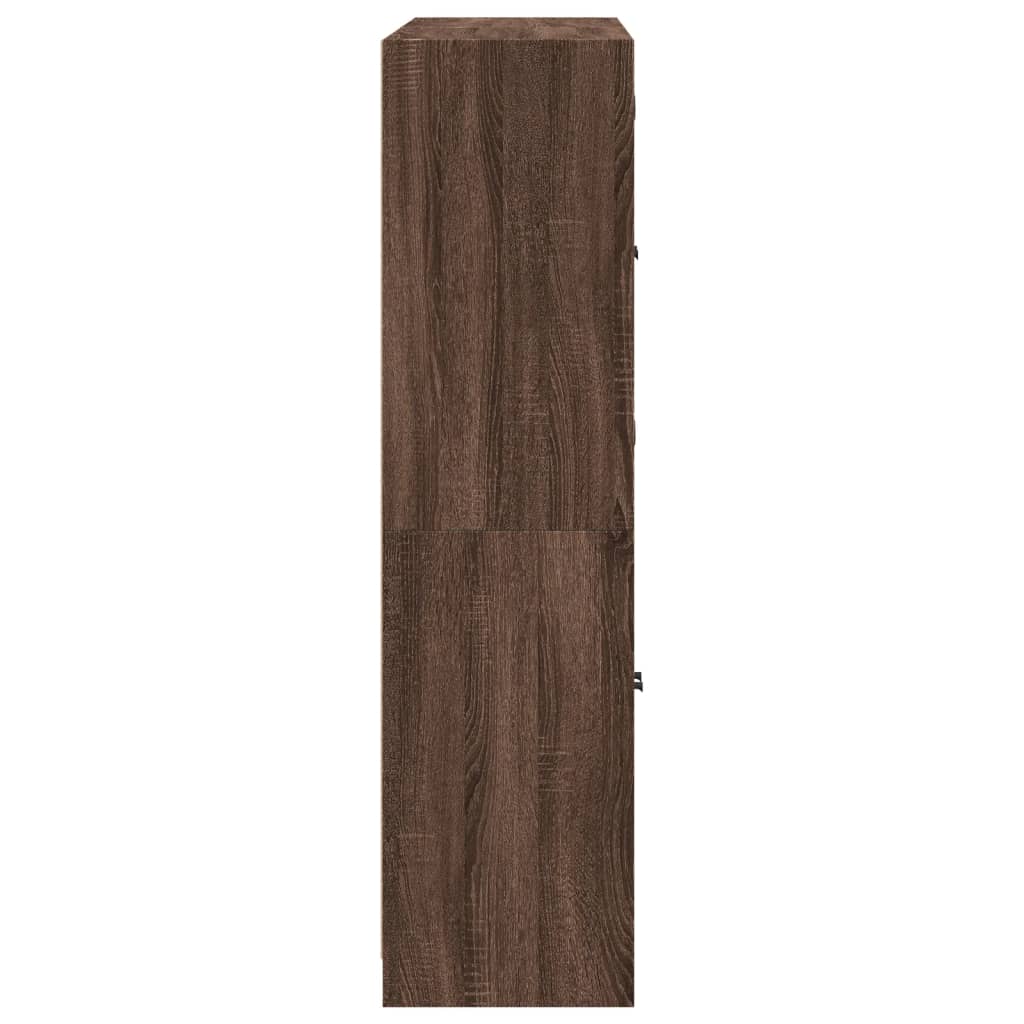 vidaXL Libreria Ante Rovere Marrone 136x37x142 cm in Legno Multistrato