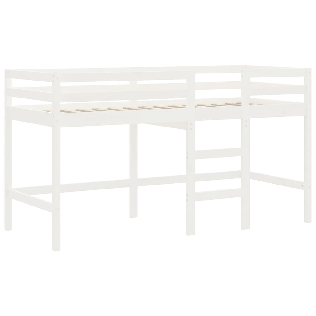 vidaXL Letto Soppalco con Scala Bambini Bianco 80x200cm Massello Pino VIDAXL