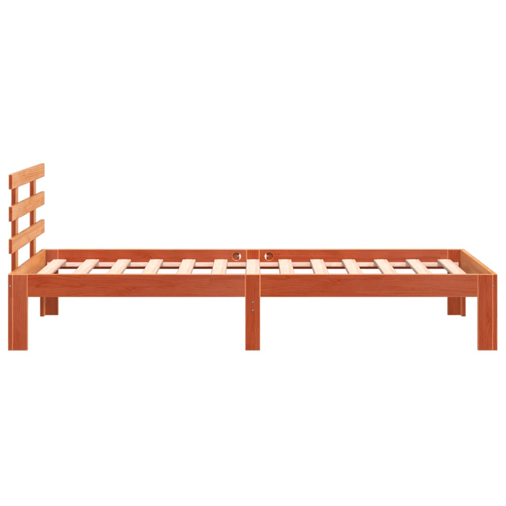 vidaXL Letto senza Materasso Marrone Cera 90x200 cm Legno di Pino
