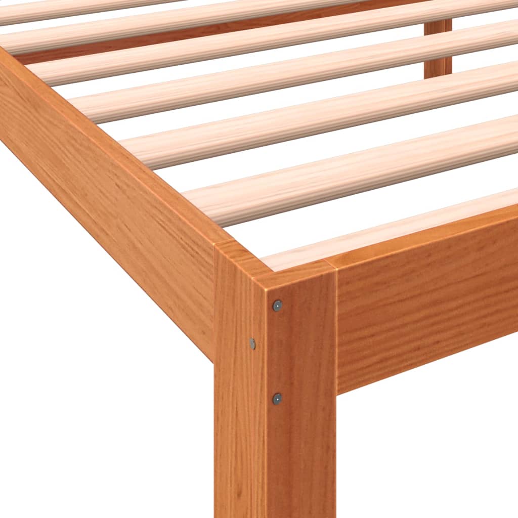 vidaXL Letto senza Materasso Marrone Cera 90x200 cm Legno di Pino