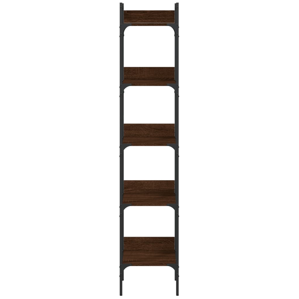 vidaXL Libreria 5 Ripiani Rovere Marrone 35x30x174cm Legno Multistrato VIDAXL