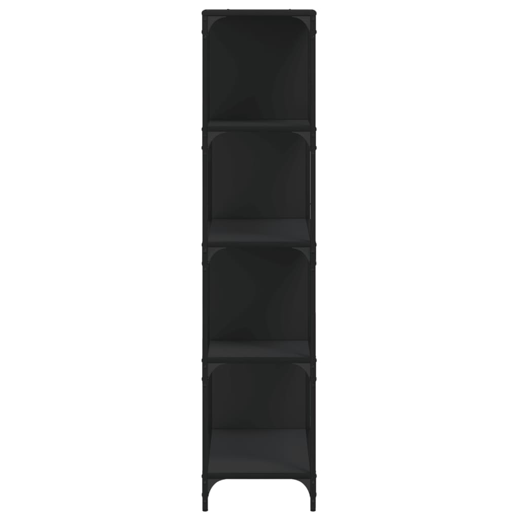 vidaXL Libreria a 4 Gradini Nera 139x33,5x149 cm in Legno Multistrato VIDAXL