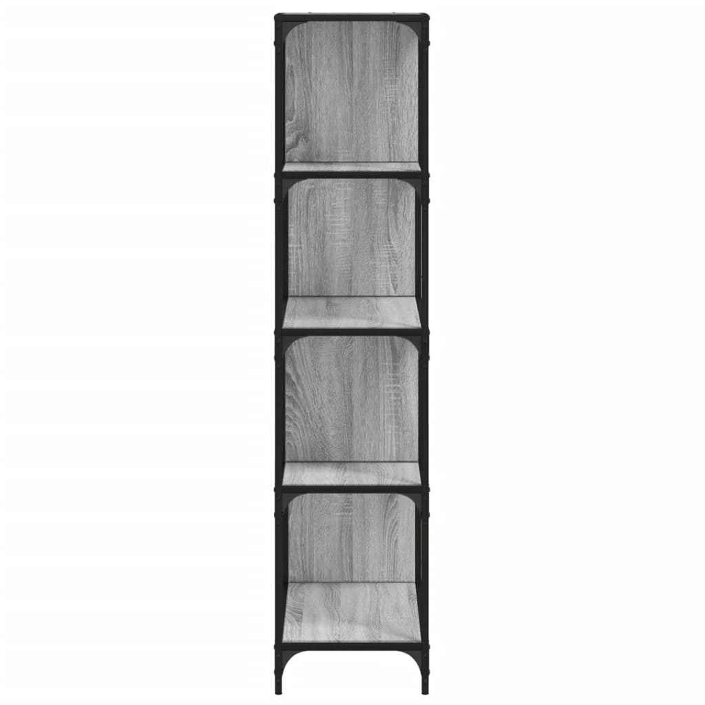 vidaXL Libreria 4 Ripiani Grigio Sonoma 139x33,5x149 Legno Multistrato