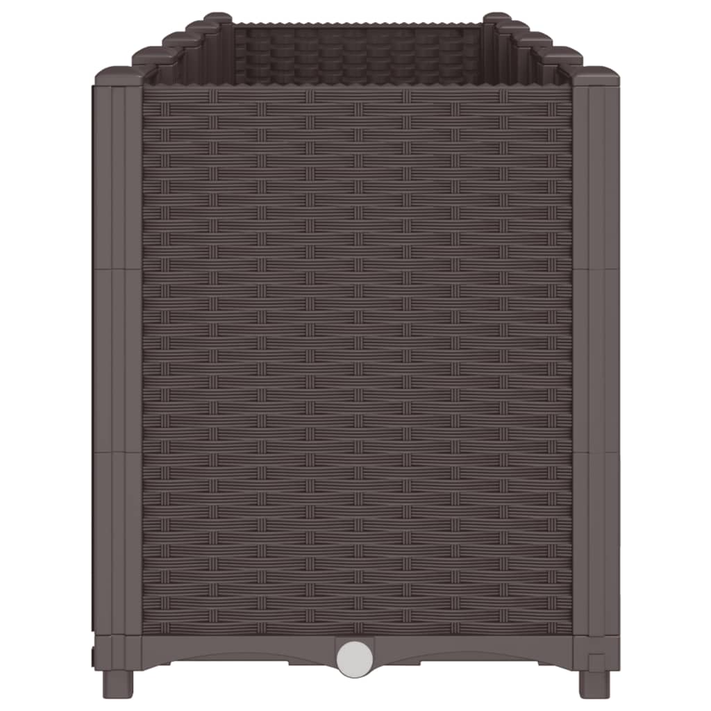 vidaXL Fioriera da Giardino Marrone 160x40x53 cm in PP