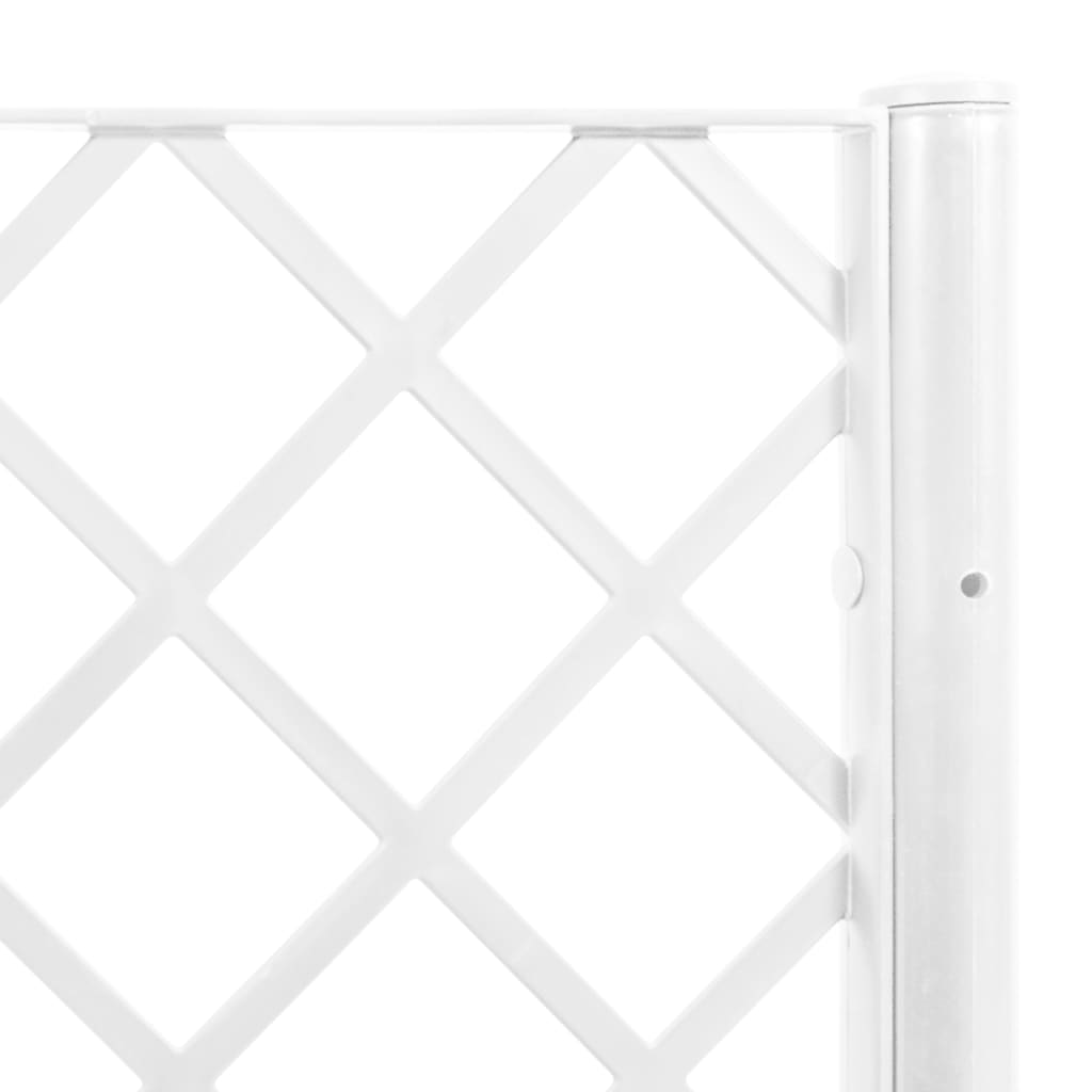 vidaXL Fioriera da Giardino con Traliccio Bianco 160x40x140 cm in PP