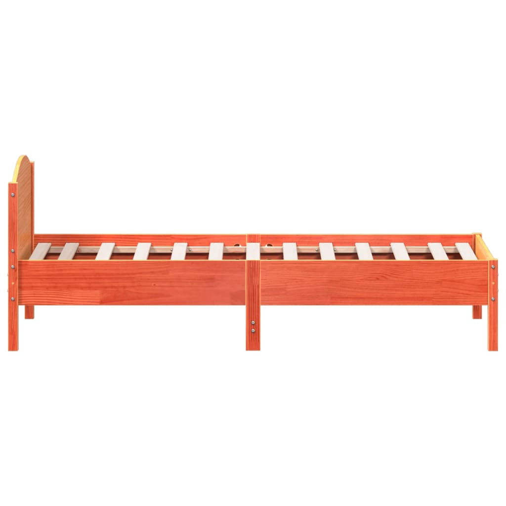 vidaXL Letto senza Materasso Marrone Cera 90x190 cm in Legno di Pino