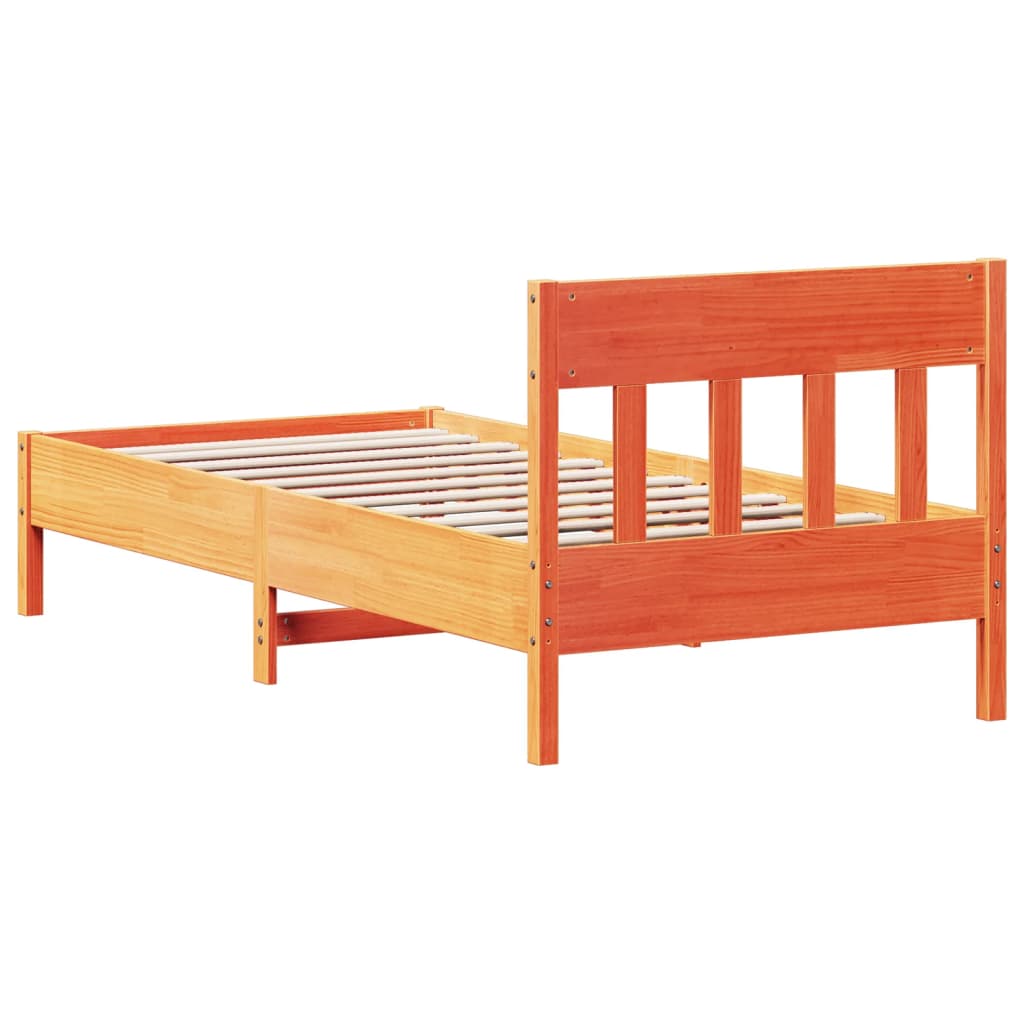 vidaXL Letto senza Materasso Marrone Cera 90x190 cm in Legno di Pino VIDAXL