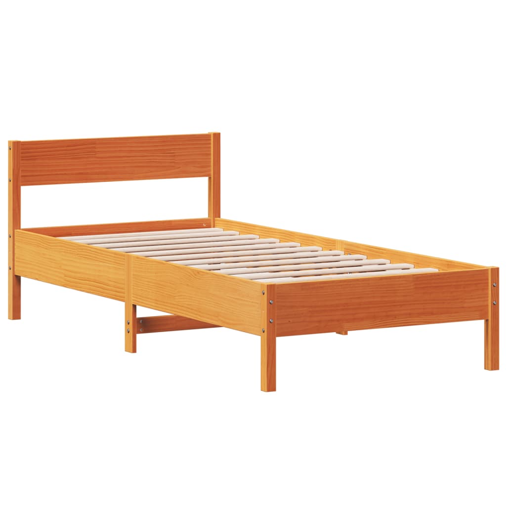 vidaXL Letto senza Materasso Marrone Cera 90x190 cm in Legno di Pino