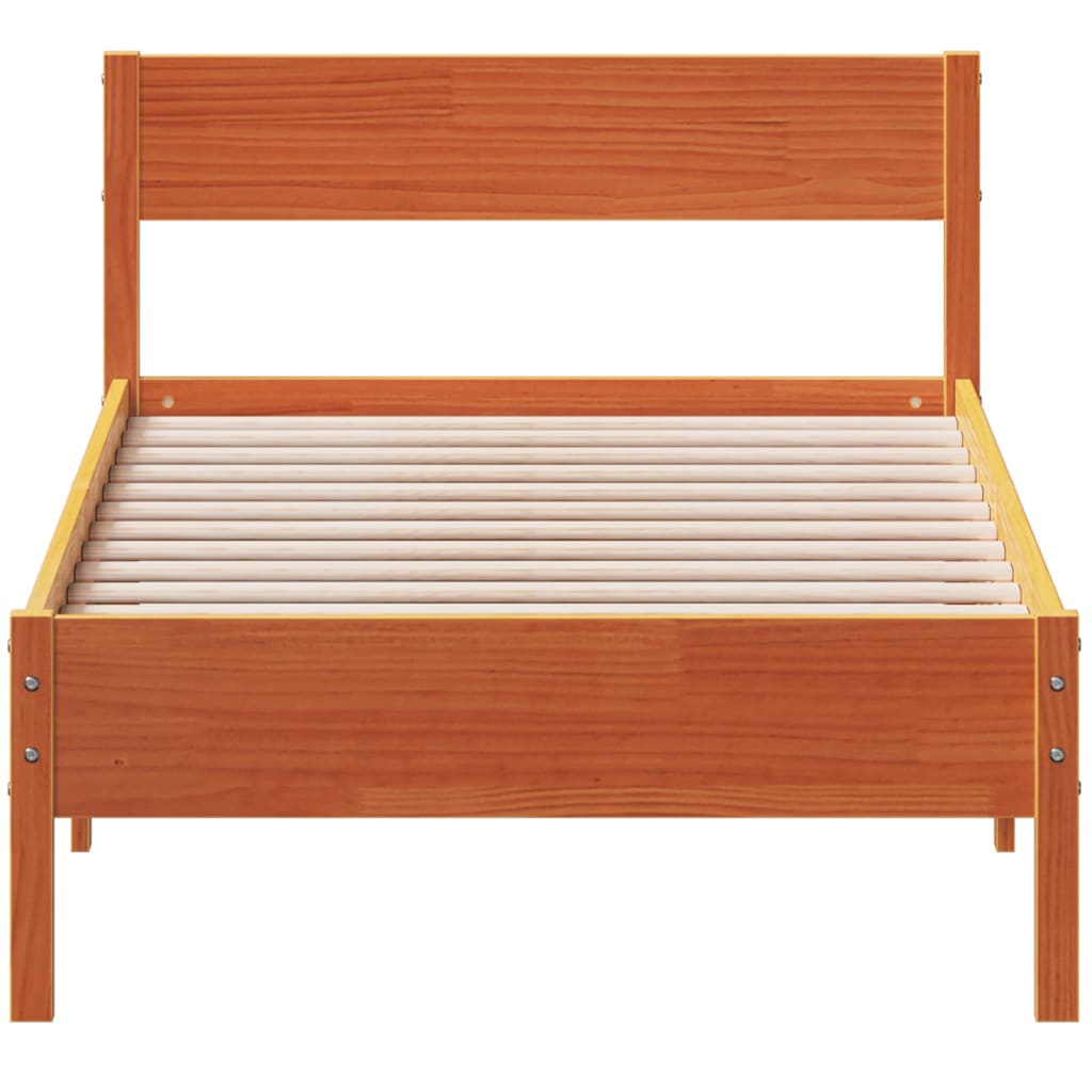 vidaXL Letto senza Materasso Marrone Cera 90x190 cm in Legno di Pino