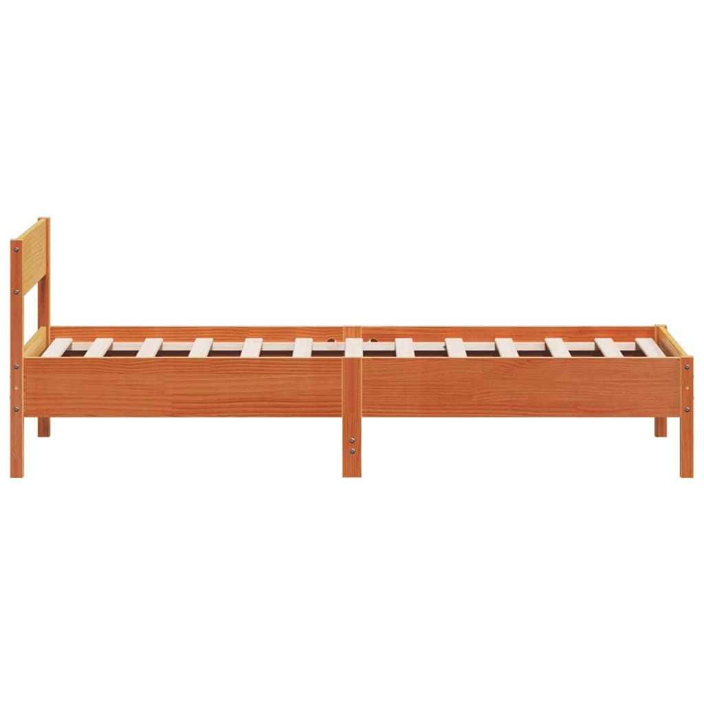 vidaXL Letto senza Materasso Marrone Cera 90x190 cm in Legno di Pino