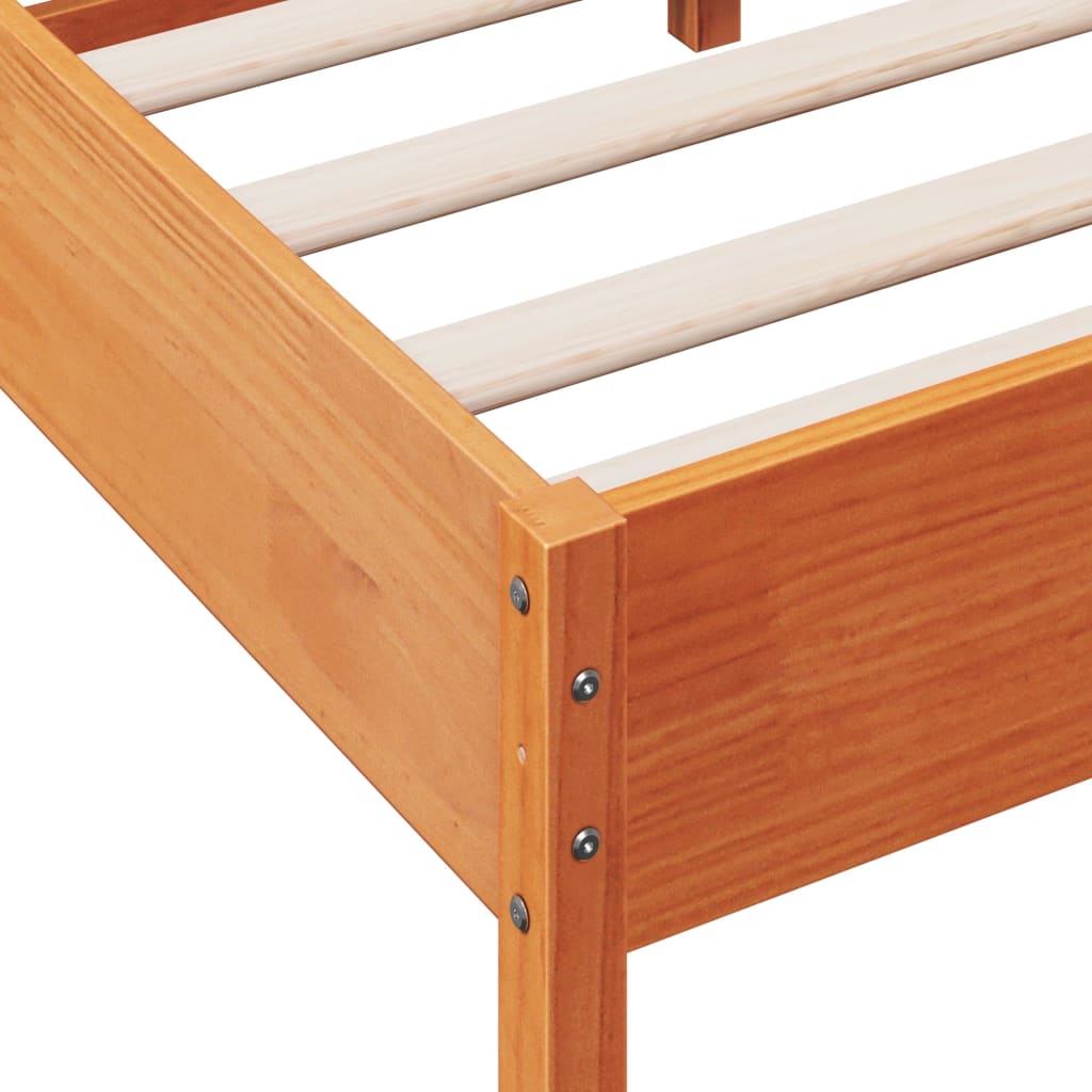 vidaXL Letto senza Materasso Marrone Cera 90x190 cm in Legno di Pino