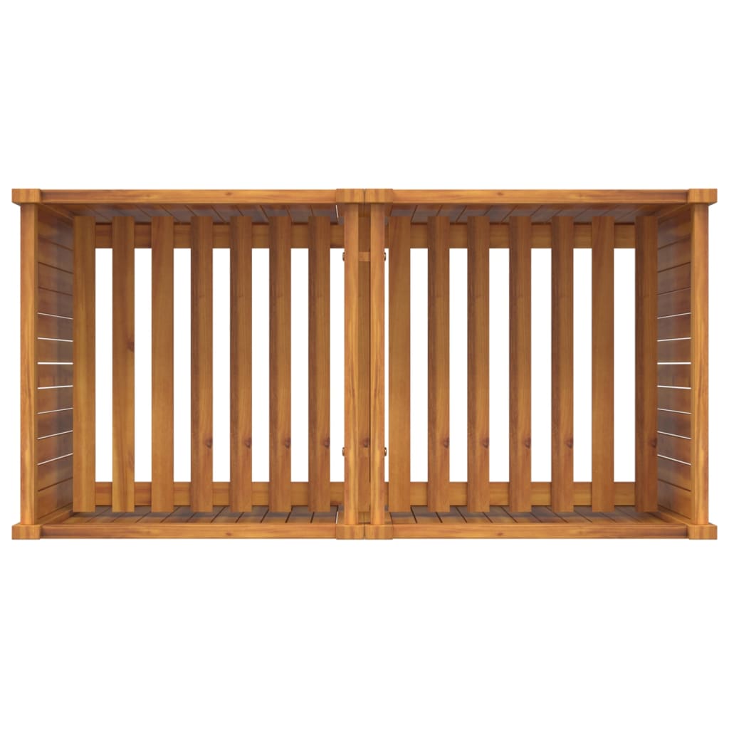 vidaXL Fioriera Giardino con Rivestimento 100x50x75 cm Massello Acacia
