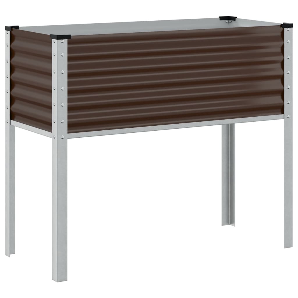 vidaXL Fioriera da Giardino Marrone 100x41x90 cm in Acciaio