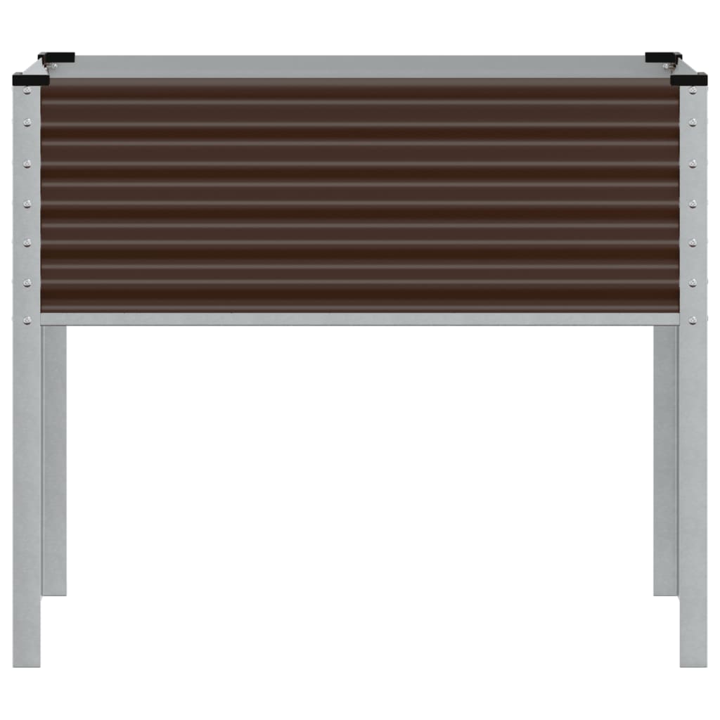 vidaXL Fioriera da Giardino Marrone 100x41x90 cm in Acciaio