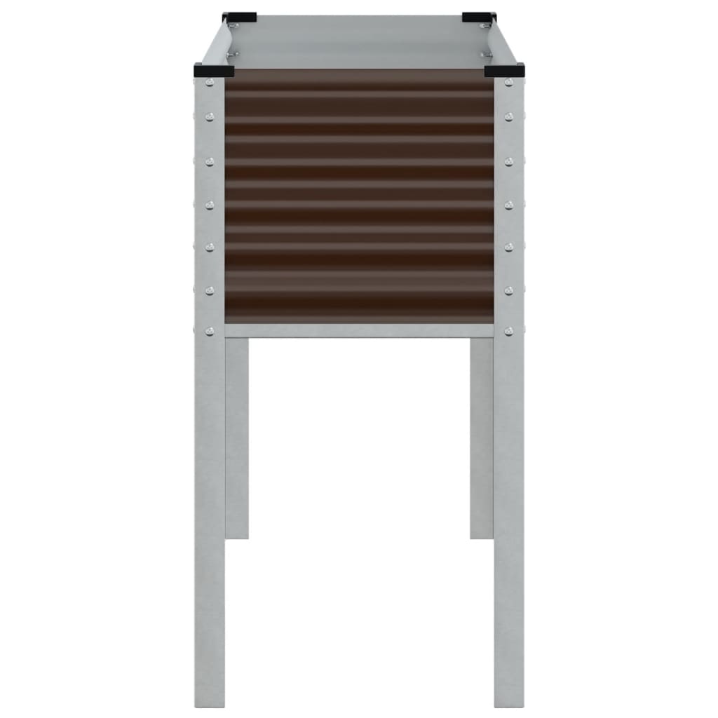 vidaXL Fioriera da Giardino Marrone 100x41x90 cm in Acciaio