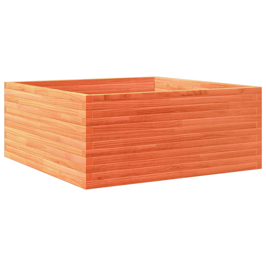 vidaXL Fioriera Giardino Marrone Cera 110x110x46cm Legno Massello Pino