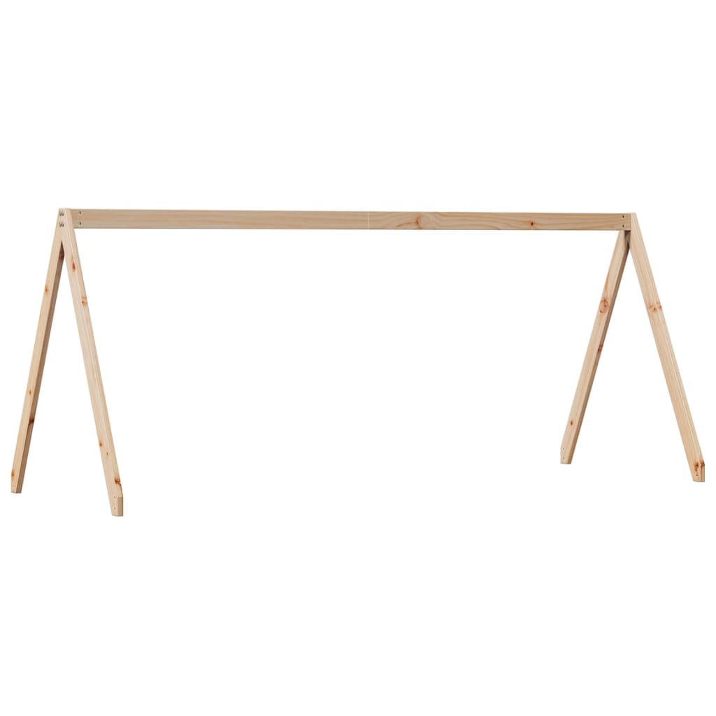 vidaXL Letto Soppalco con Scala e Tetto 90x200 cm Legno Massello Pino