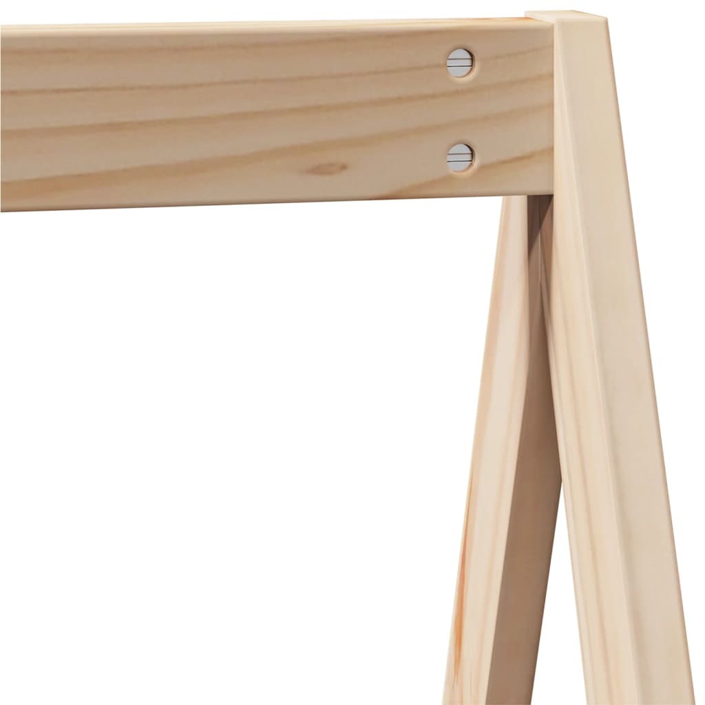 vidaXL Letto Soppalco con Scala e Tetto 90x200 cm Legno Massello Pino