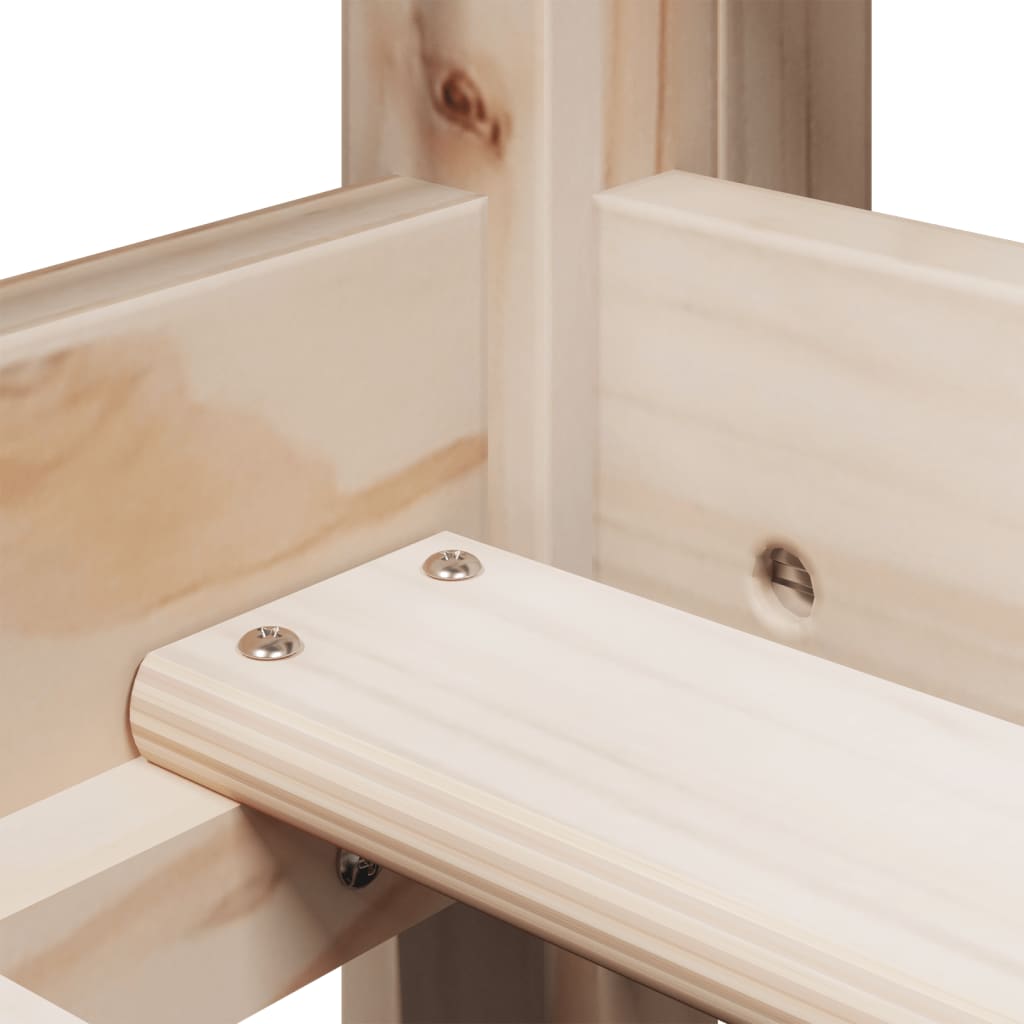 vidaXL Letto Soppalco con Scala e Tetto 90x200 cm Legno Massello Pino