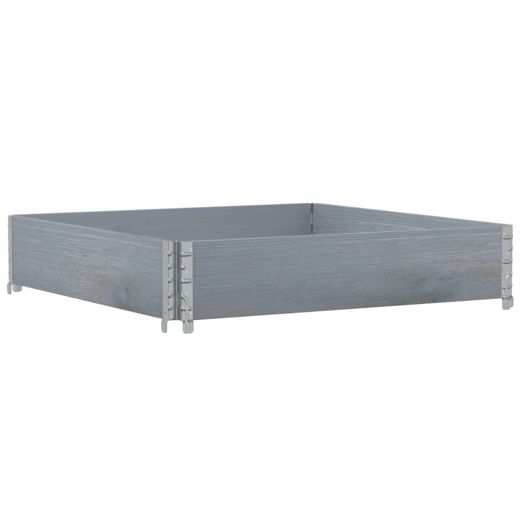 vidaXL Fioriera da Giardino Grigia 100x100 cm Legno Massello di Pino