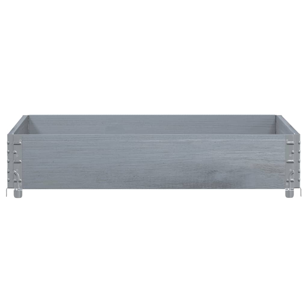 vidaXL Fioriera da Giardino Grigia 100x100 cm Legno Massello di Pino