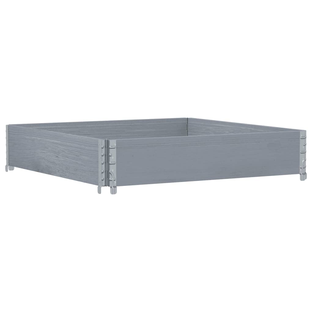 vidaXL Fioriera da Giardino Grigia 100x100 cm Legno Massello di Pino