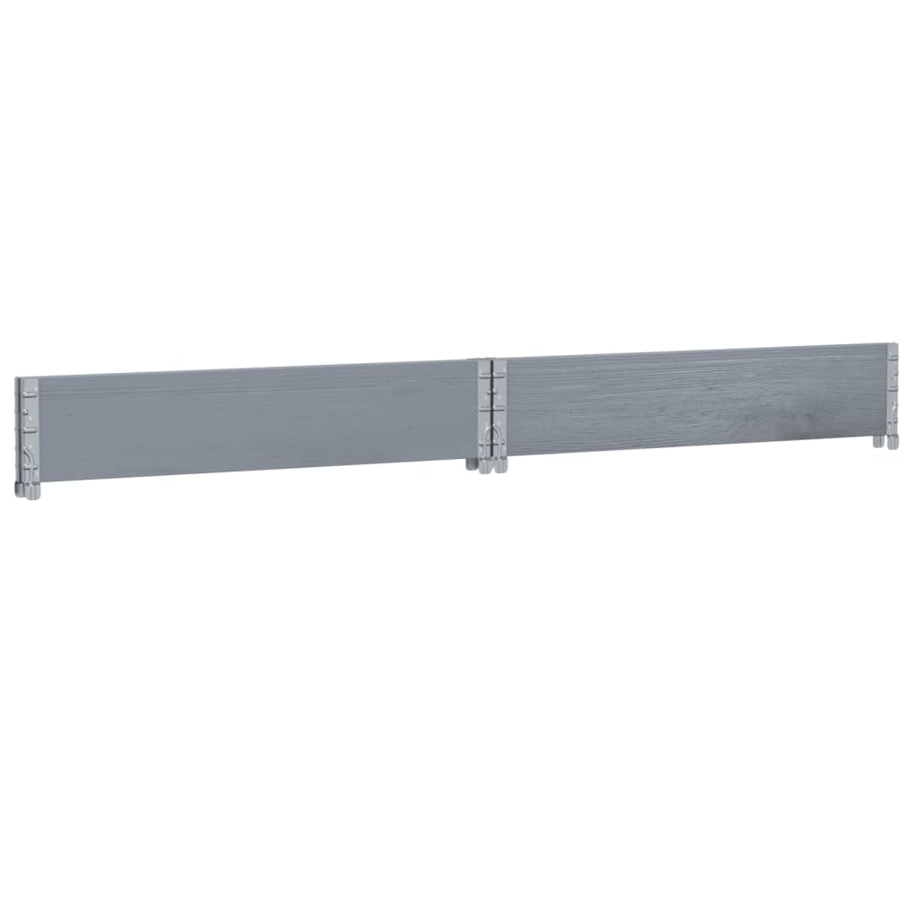 vidaXL Fioriera da Giardino Grigia 100x100 cm Legno Massello di Pino