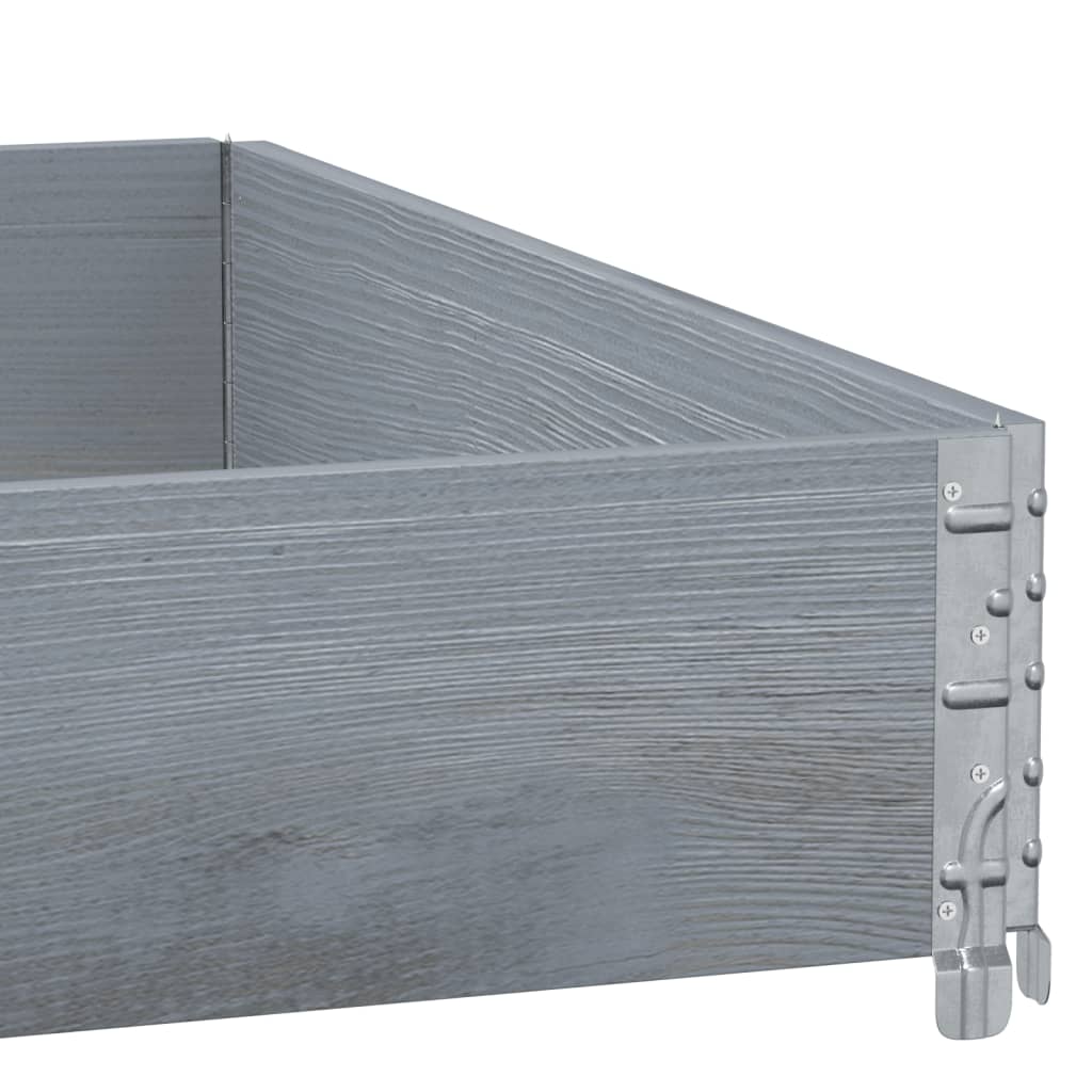 vidaXL Fioriera da Giardino Grigia 100x100 cm Legno Massello di Pino