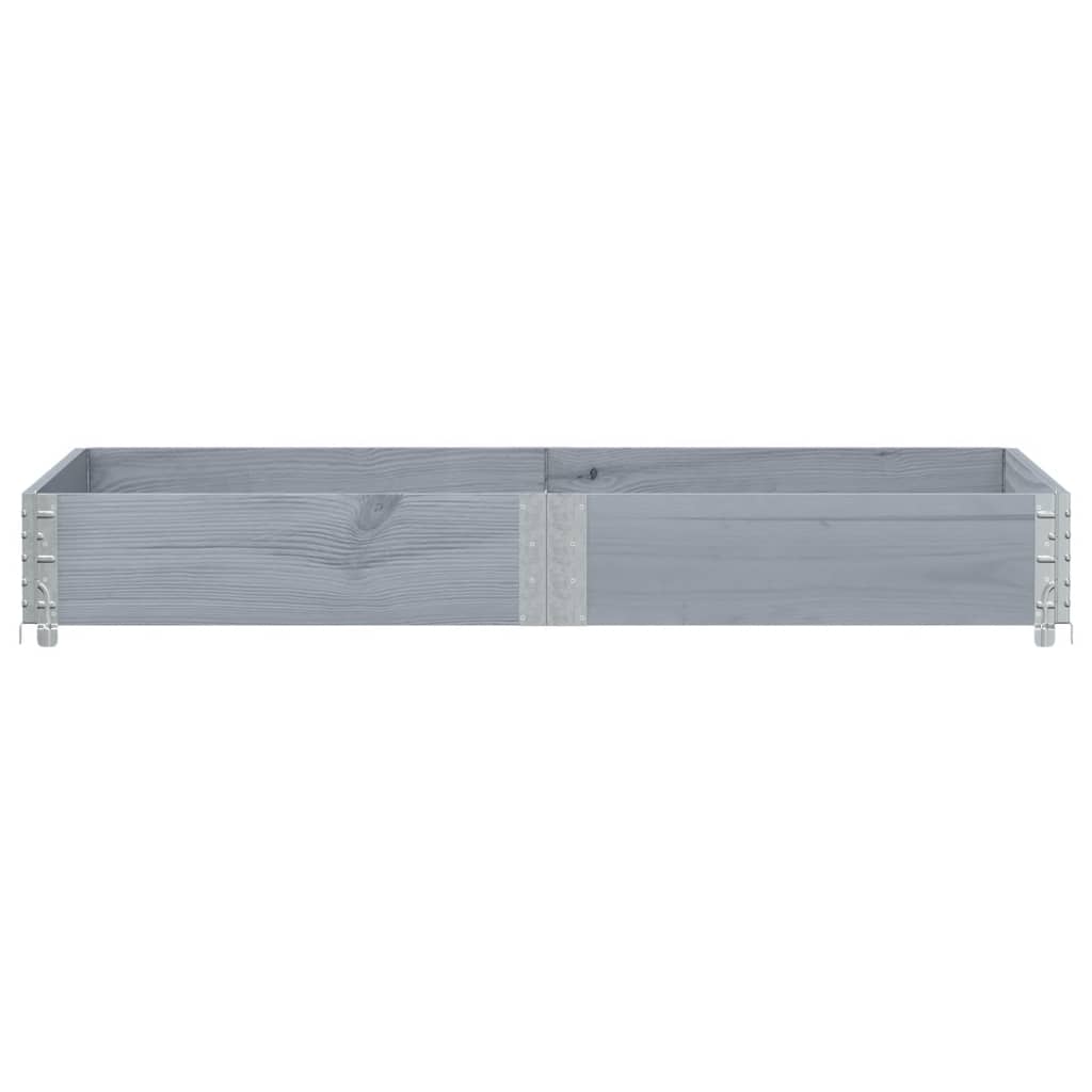 vidaXL Fioriera da Giardino Grigia 150x50 cm Legno Massello di Pino