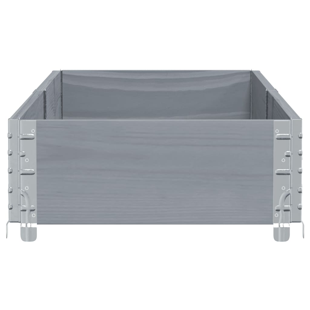 vidaXL Fioriera da Giardino Grigia 150x50 cm Legno Massello di Pino