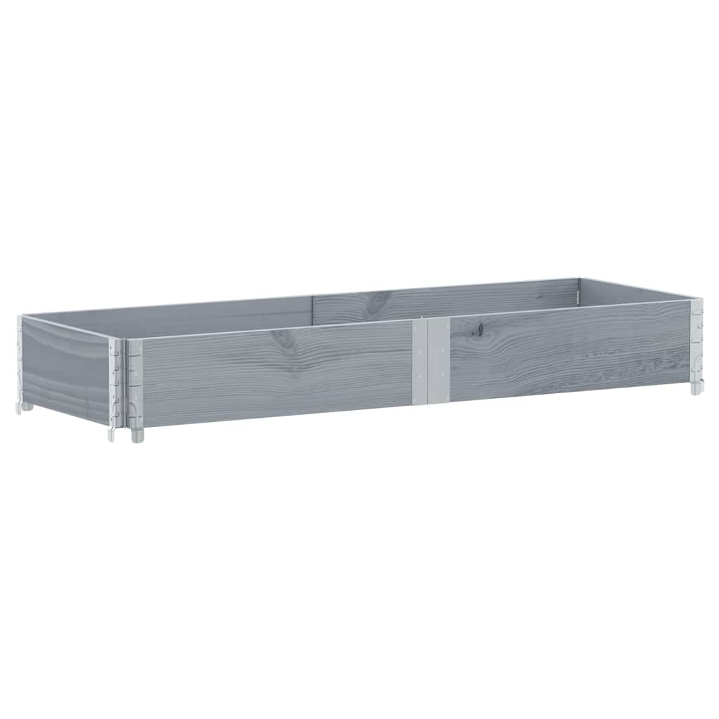 vidaXL Fioriera da Giardino Grigia 150x50 cm Legno Massello di Pino