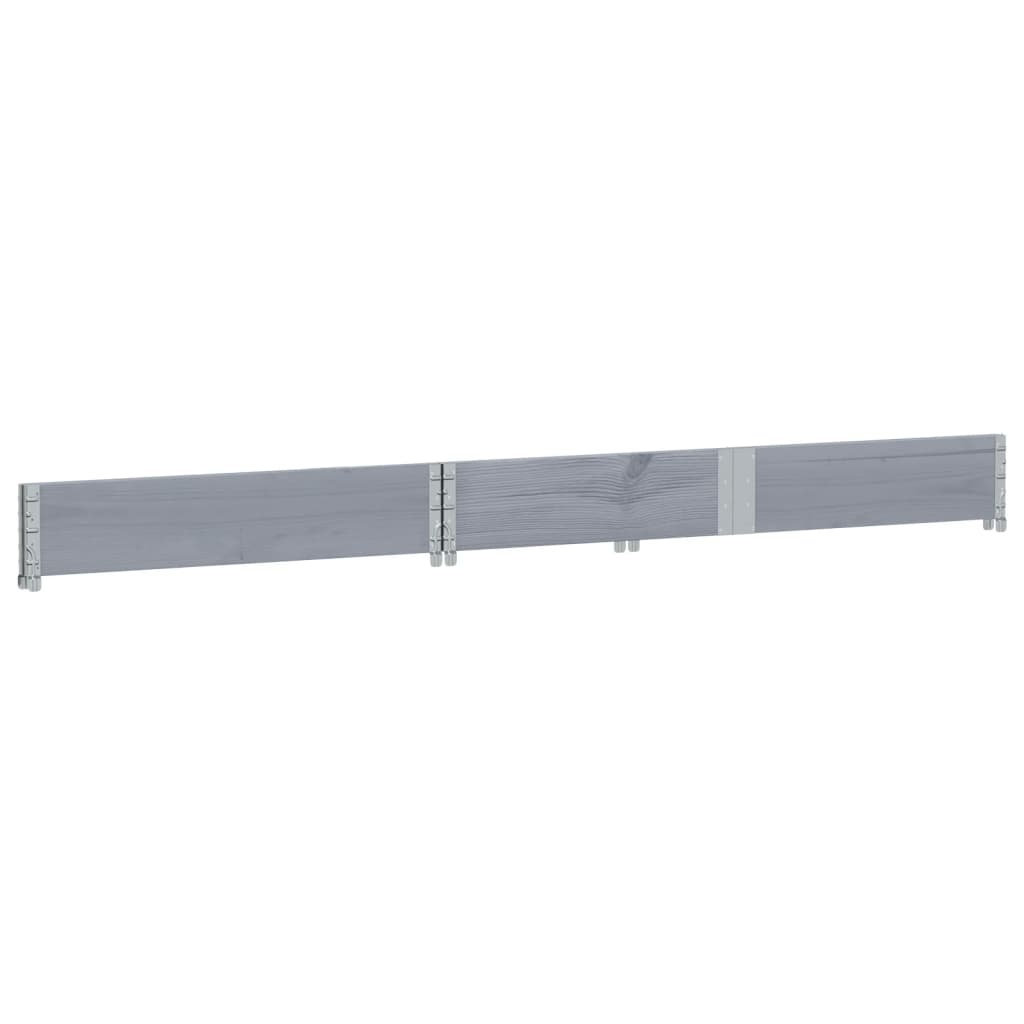 vidaXL Fioriera da Giardino Grigia 150x50 cm Legno Massello di Pino