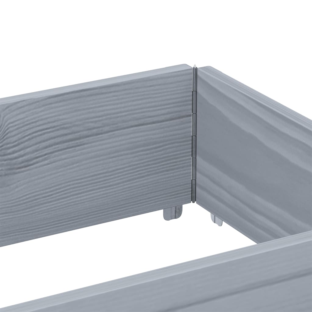 vidaXL Fioriera da Giardino Grigia 150x50 cm Legno Massello di Pino