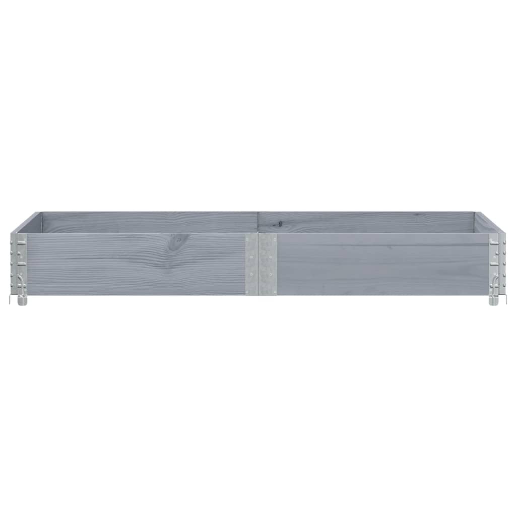 vidaXL Fioriera da Giardino Grigia 150x100 cm Legno Massello di Pino