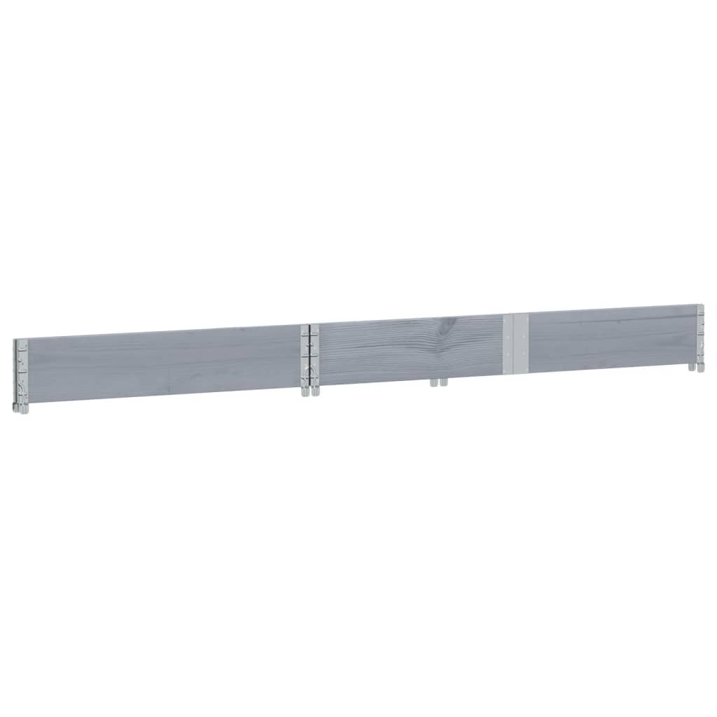 vidaXL Fioriera da Giardino Grigia 150x100 cm Legno Massello di Pino