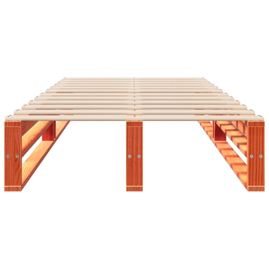 vidaXL Letto senza Materasso Marrone Cera 90x200 cm Legno di Pino