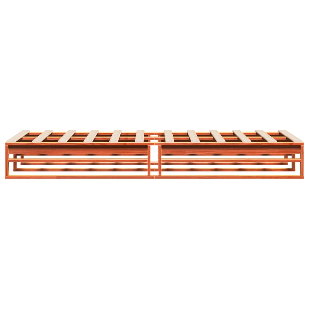 vidaXL Letto senza Materasso Marrone Cera 90x200 cm Legno di Pino