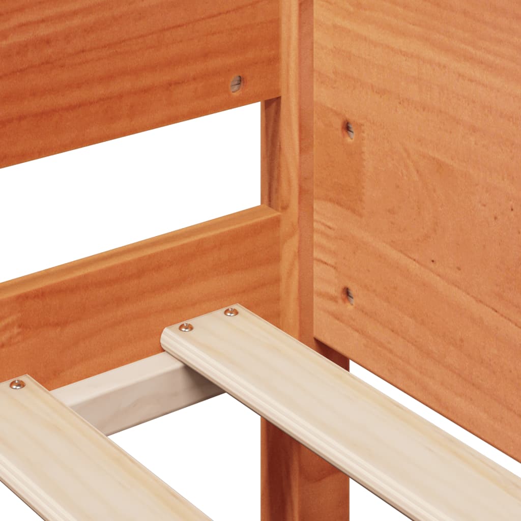 vidaXL Letto senza Materasso Marrone Cera 80x200 cm Legno di Pino
