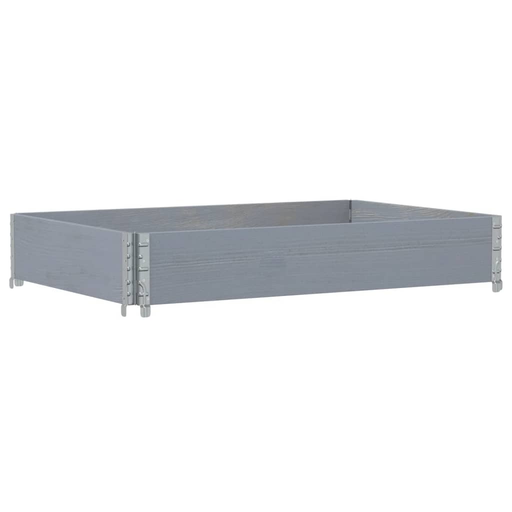 vidaXL Fioriera da Giardino Grigia 120x80 cm Legno Massello di Pino