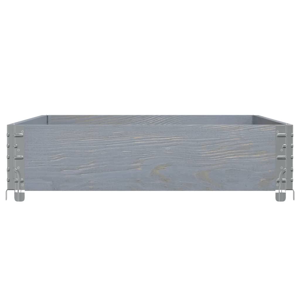 vidaXL Fioriera da Giardino Grigia 120x80 cm Legno Massello di Pino