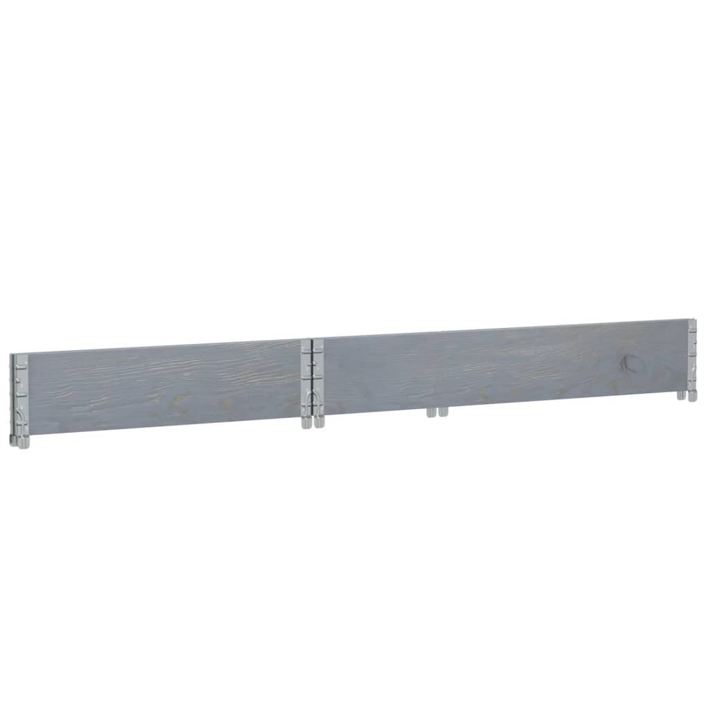 vidaXL Fioriera da Giardino Grigia 120x80 cm Legno Massello di Pino