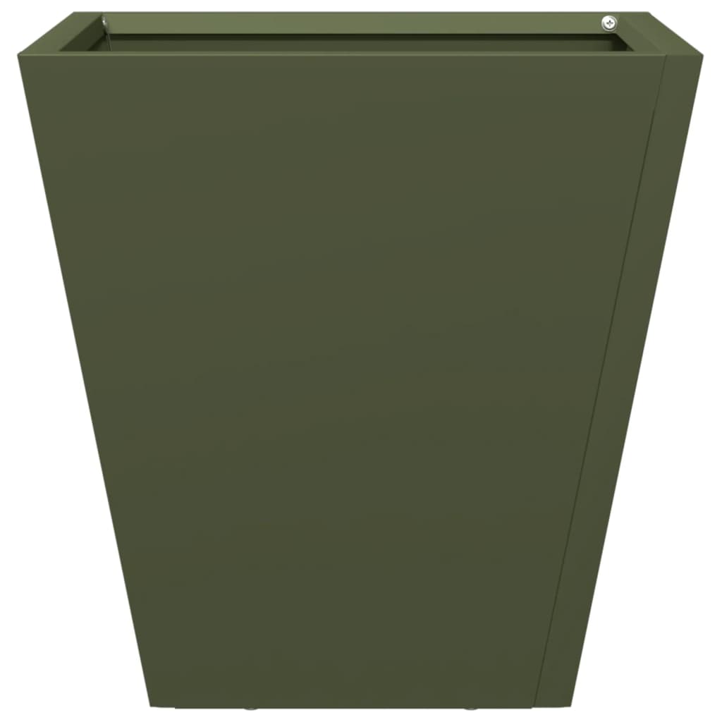 vidaXL Fioriera da Giardino Verde Oliva 30x30x30 cm in Acciaio