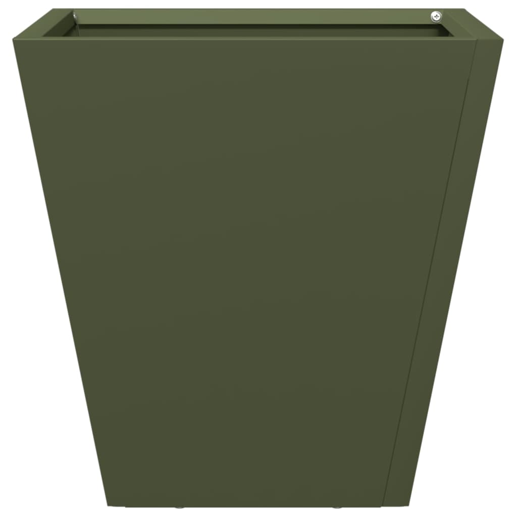 vidaXL Fioriera da Giardino Verde Oliva 30x30x30 cm in Acciaio