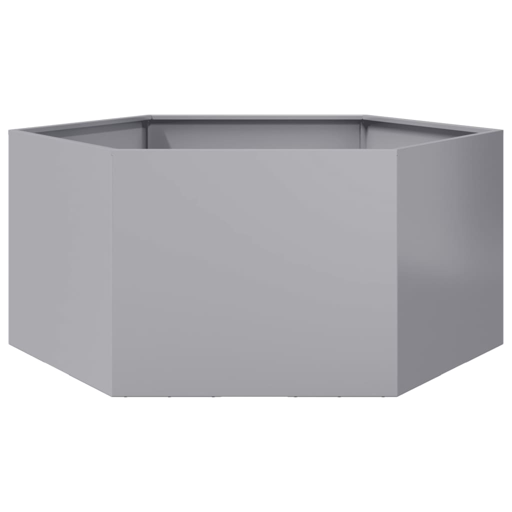 vidaXL Fioriera da Giardino Esagono 104x90x45 cm in Acciaio Zincato