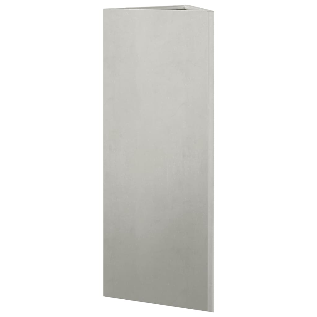 vidaXL Fioriera da Giardino Triangolare 30x26x75 cm in Acciaio Inox VIDAXL