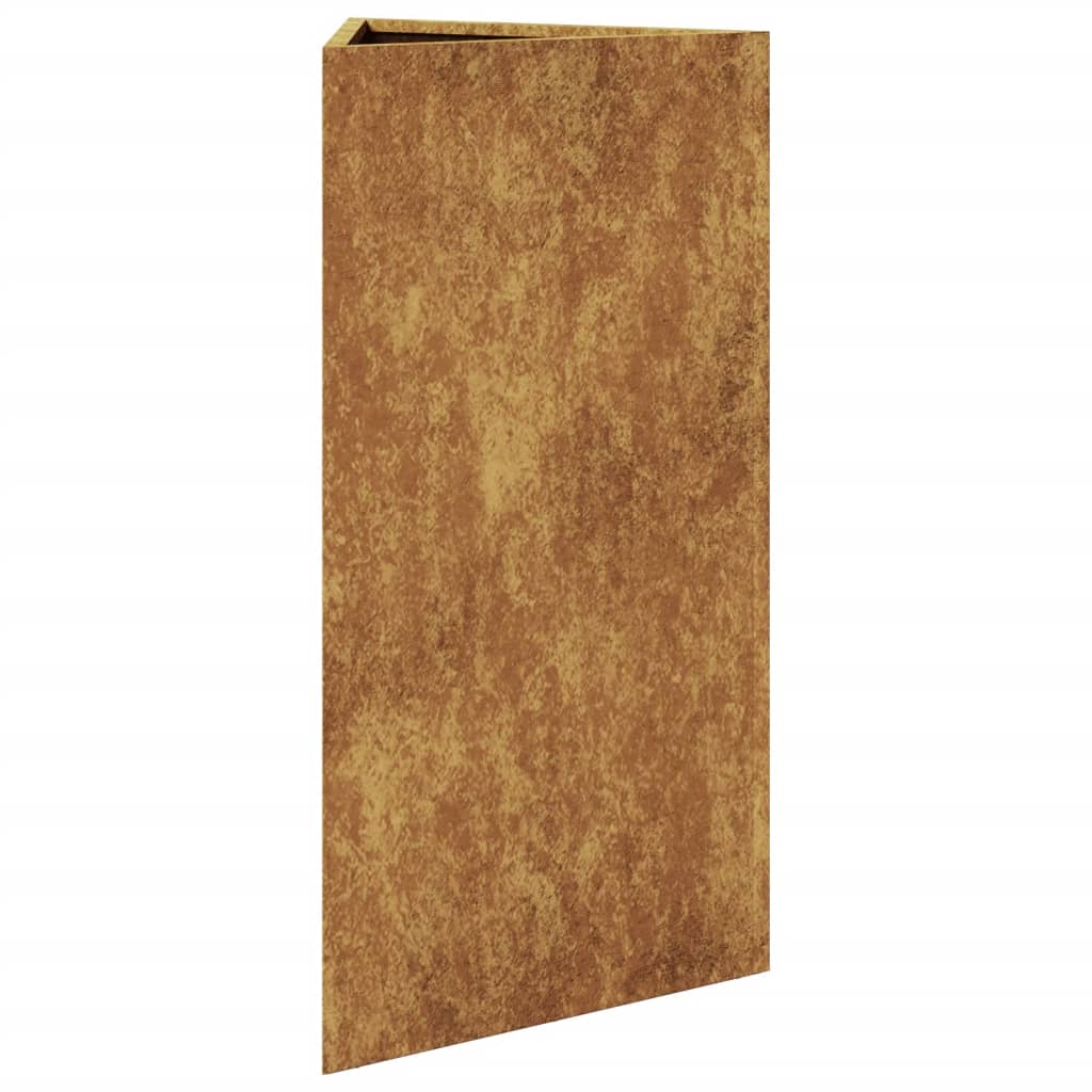 vidaXL Fioriera da Giardino Triangolare 40x40x75 cm in Acciaio Corten