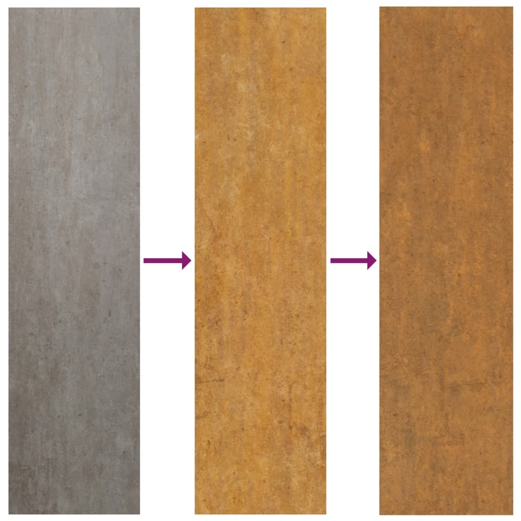 vidaXL Fioriera da Giardino Triangolare 40x40x75 cm in Acciaio Corten