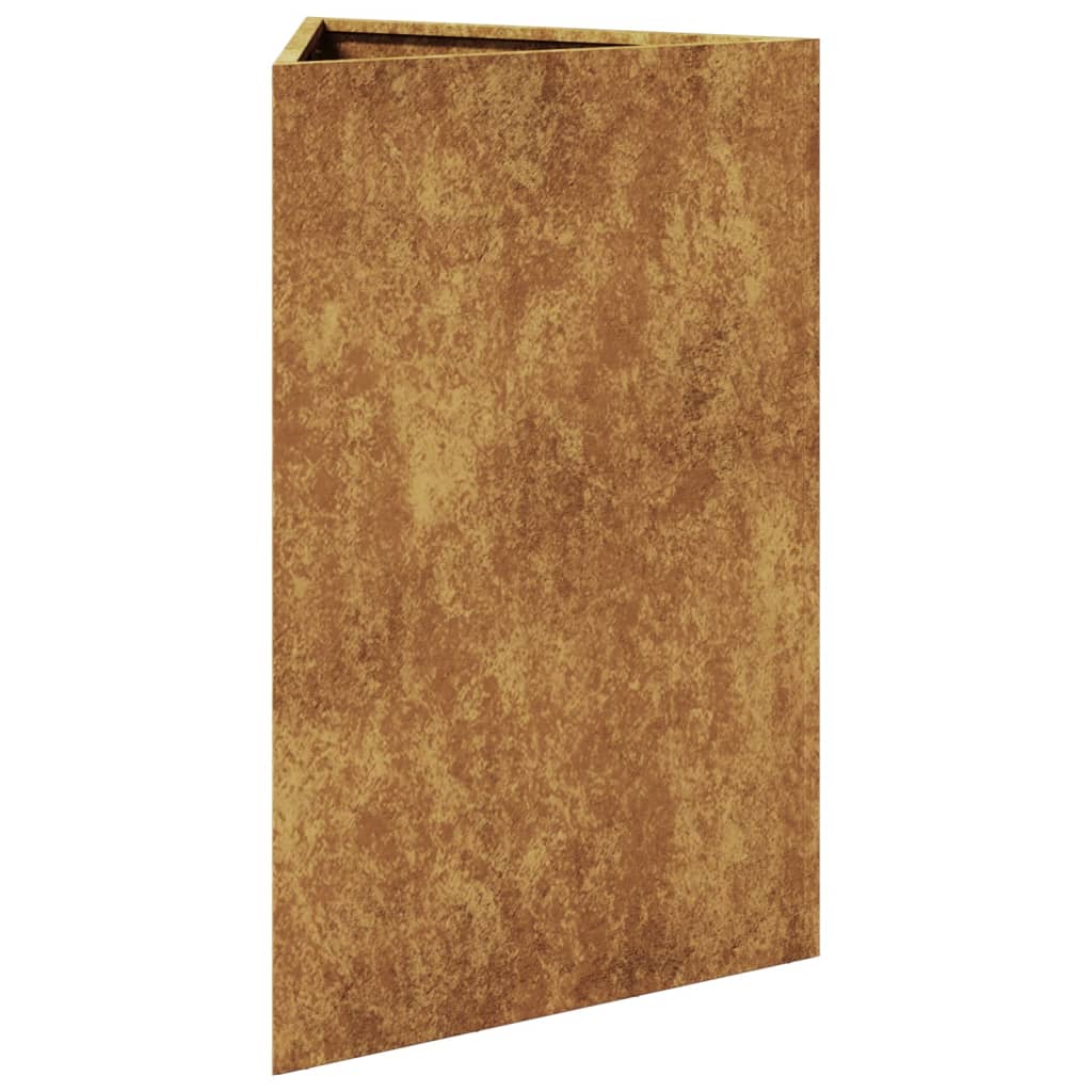 vidaXL Fioriera da Giardino Triangolare 50x43x75 cm in Acciaio Corten