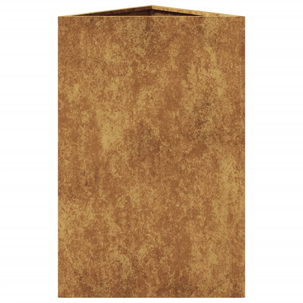 vidaXL Fioriera da Giardino Triangolare 50x43x75 cm in Acciaio Corten